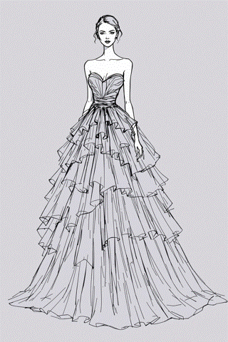 Envisage: Striking woman wearing a ball gown